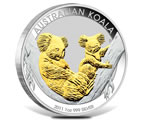 2011 Australian Koala Silver Coin - Gilded Edition