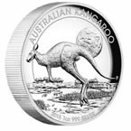 Australian Kangaroo High Relief Silver Coin