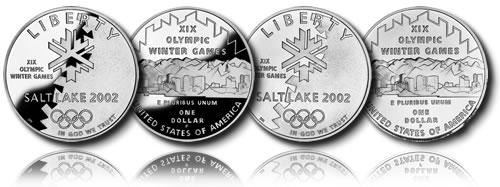 2002 Olympic Winter Games Silver Dollar (Proof and Uncirculated)