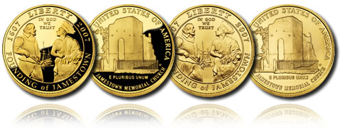 2007 Jamestown 400th Anniversary $5 Gold Coins (Proof and Uncirculated)
