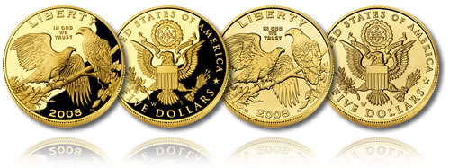 2008 Bald Eagle $5 Gold Coin (Proof and Uncirculated)