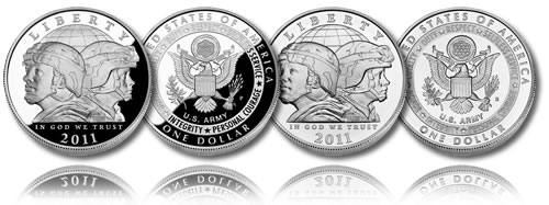 2011 United States Army Silver Dollar (Proof and Uncirculated)
