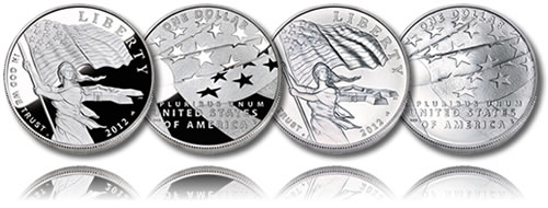 2012 Star-Spangled Banner Silver Dollar Proof and Uncirculated
