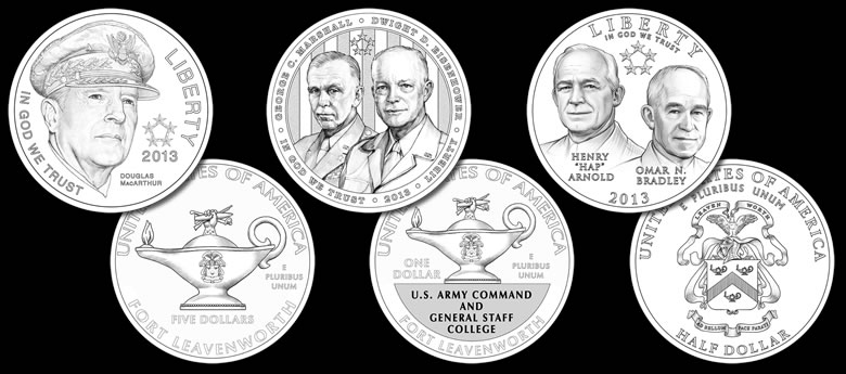 2013-5-Star-Generals-Commemorative-Coin-Designs