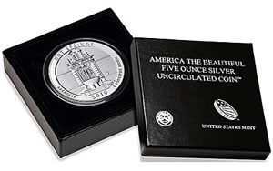 ATB 5-ounce Hot Springs Silver uncirculated coin