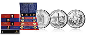 Presidential Set, Hot Springs, Gettysburg and Glacier Coins
