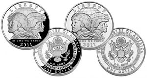 2011 United States Army Silver Dollar Commemorative Coins