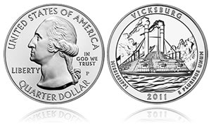 2011 Vicksburg National Military Park Five Ounce Silver Uncirculated Coin