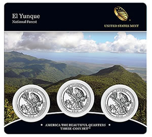 El Yunque National Forest Quarters Three Coin Set