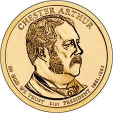Chester Arthur Presidential $1 Coin Chester Arthur Presidential $1 Coin