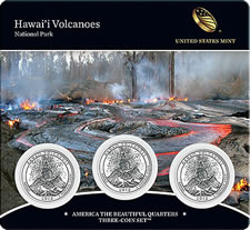 14th America the Beautiful Quarters Three-Coin Set - Hawaii Volcanoes