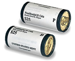 Rutherford B. Hayes Presidential $1 Coin Rolls
