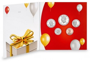 Inside view of 2013 Happy Birthday Coin Set