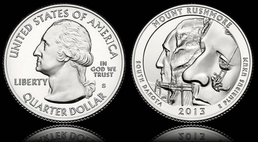 Mount Rushmore Quarter - Obverse and Reverse