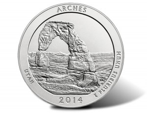 2014-P Arches National Park 5 Oz Silver Coins Top 21K in Sales Debut
