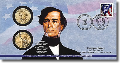 Franklin Pierce Presidential Dollar Coin Cover Franklin Pierce Presidential Dollar Coin Cover