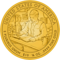 James Buchanan's First Spouse Gold Coin Liberty Reverse Design James Buchanan's First Spouse Gold Coin Liberty Reverse Design
