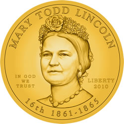 Mary Lincoln First Spouse Gold Coin Obverse Design Mary Lincoln First Spouse Gold Coin Obverse Design
