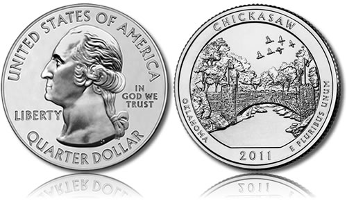 Chickasaw National Recreation Area Silver Uncirculated Coin