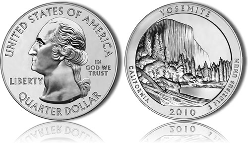 Yosemite National Park Silver Uncirculated Coin