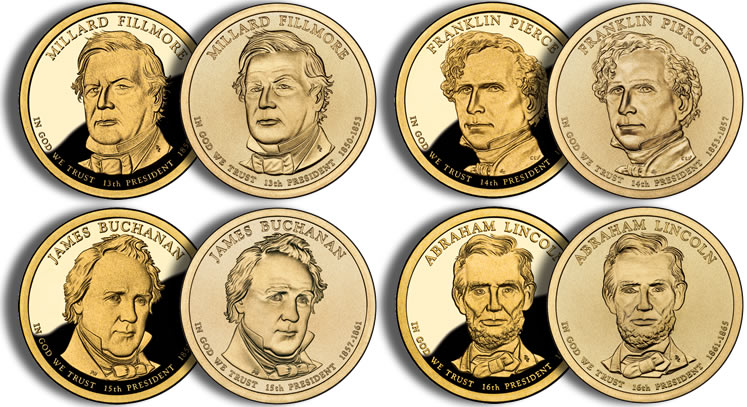 2010 P Presidential Dollar Franklin Pierce Golden Dollar Coin Value Prices,  Photos & Info