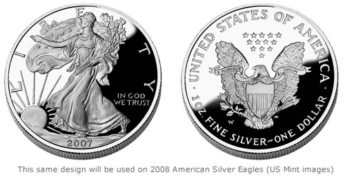 The 2008 American Eagle Silver Proof Coin will go on sale by the United States Mint on Jan. 3. The 2008 American Eagle Silver Proof Coin will go on sale by the United States Mint on Jan. 3.