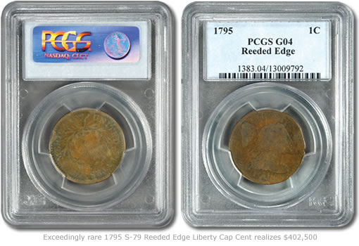 1795 S-79 Reeded Edge Liberty Cap Cent