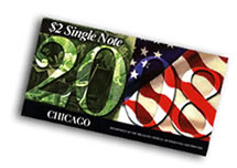 2008 Chicago First Day $2 Single Notes 2008 Chicago First Day $2 Single Notes