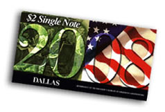 2008 Dallas First Day $2 Single Notes 2008 Chicago First Day $2 Single Notes