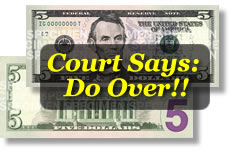 "Do over" message on $5 bills