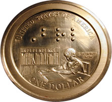 Louis Braille Bicentennial Silver Dollar Prototype