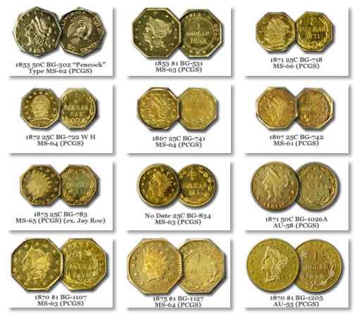 old gold coins delineation