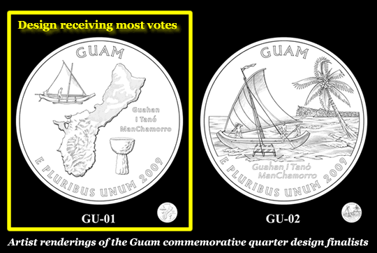 Guam Commemorative Quarter Finalist Designs and Selected Winner Guam Commemorative Quarter Finalist Designs and Selected Winner