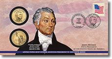 James Monroe $1 Coin Cover