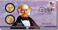 2008 Martin Van Buren $1 Coin Cover