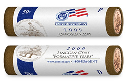 Lincoln Penny Rail Splitter rolls