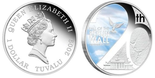 Fall of the Berlin Wall Silver Proof Coin (The Perth Mint images) Fall of the Berlin Wall Silver Proof Coin