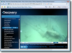 Discovery Channel video of HMS Victory and Odyssey Marine 