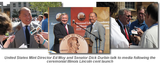 United States Mint Director Ed Moy and Senator Dick Durbin 