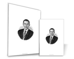President Barack Obama Engraved Portrait