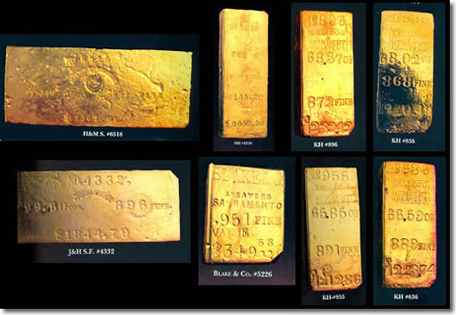 Stolen SS Central America gold ingots