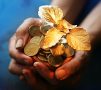 Coins of gold shared through generous donations