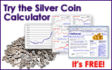Silver Coin Calculator finds the value of the silver content within your coins Silver Coin Calculator Banner