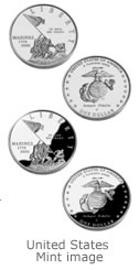United States Marine Corps 230th Anniversary Silver Dollar Image