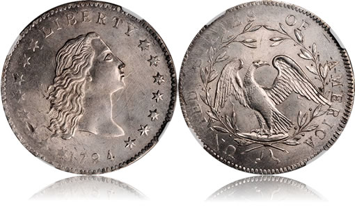 1794 Flowing Hair Silver Dollar