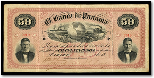 Panama 50 Pesos 1869
