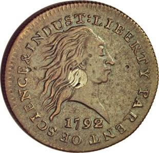 1792 P1C One Cent, Judd-1, Pollock-1, High R.6, VF30 NGC.