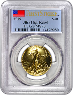 First PCGS Graded 2009 Ultra High Relief $20 Double Eagle