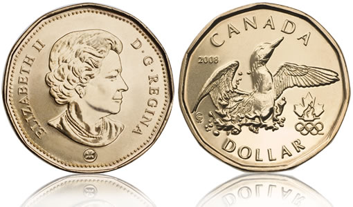 2008 Lucky Loonie Canadian Dollar Coin 2008 Lucky Loonie Canadian Dollar Coin