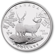 2009 80th Anniversary of Canada in Japan $5 Silver Coin